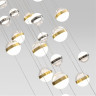 Люстра каскадная ODEON LIGHT RONI L-VISION ODL24 389 LED 232W 4000K 11250лм металл акрил, античная бронза никель прозрачный молочный 5037/232L