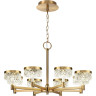 Люстра ODEON LIGHT FIVRE L-VISION ODL24 445 LED 48W 4000K 3336лм металл акрил, античная бронза 5032/48L