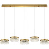 Люстра ODEON LIGHT FIVRE L-VISION ODL24 447 LED 30W 4000K 1954лм металл акрил, античная бронза 5032/30LA