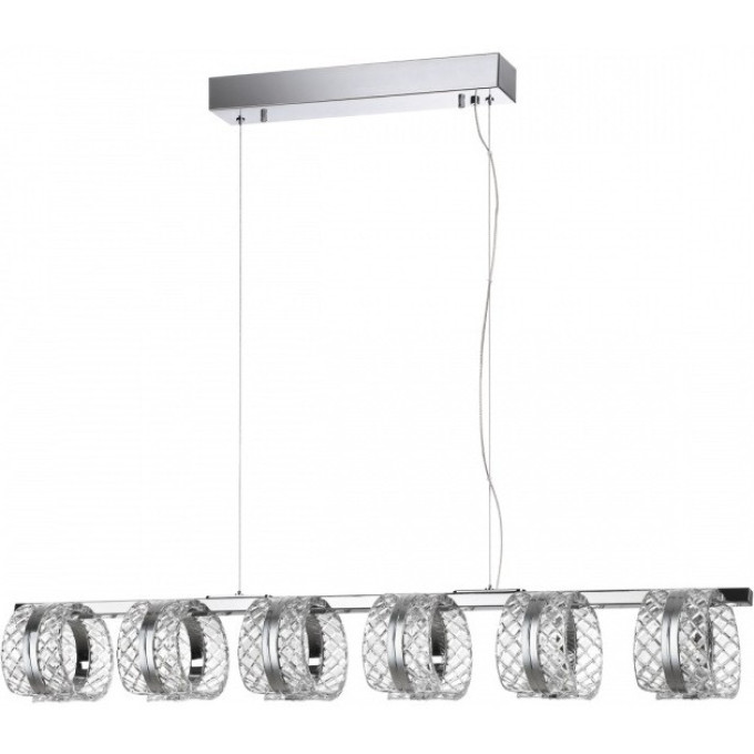 Люстра ODEON LIGHT MIRAGE L-VISION ODL24 455 LED 40W 4000K 2453лм металл акрил, хром 5029/40L